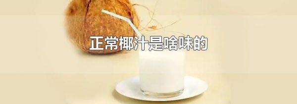 正常椰汁是啥味的