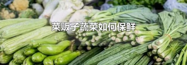 菜贩子蔬菜如何保鲜
