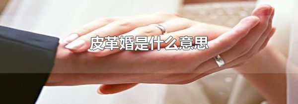 皮革婚是什么意思