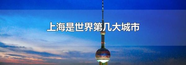 上海是世界第几大城市