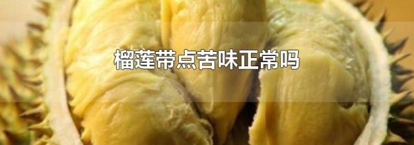 榴莲带点苦味正常吗