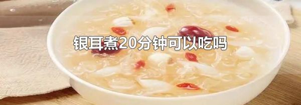 银耳煮20分钟可以吃吗
