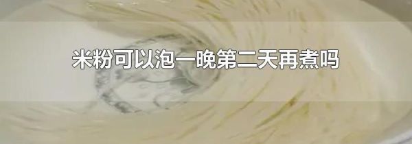 米粉可以泡一晚第二天再煮吗