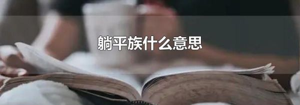 躺平族什么意思