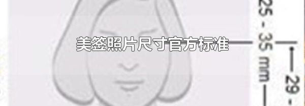 美签照片尺寸官方标准