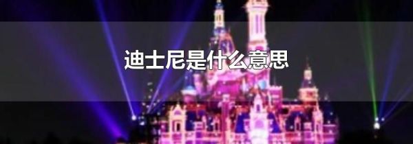 迪士尼是什么意思
