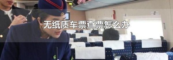 无纸质车票查票怎么办