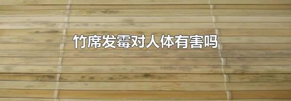 竹席发霉对人体有害吗