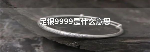 足银9999是什么意思