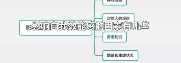 影响自我效能感的因素有哪些