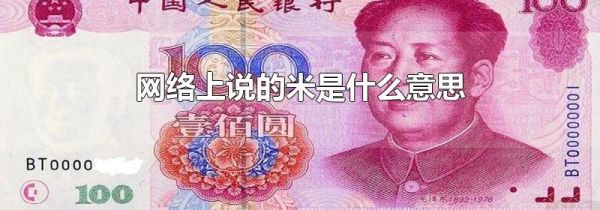 网络上说的米是什么意思