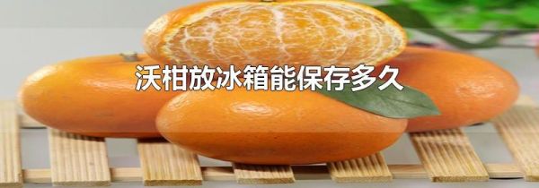 沃柑放冰箱能保存多久
