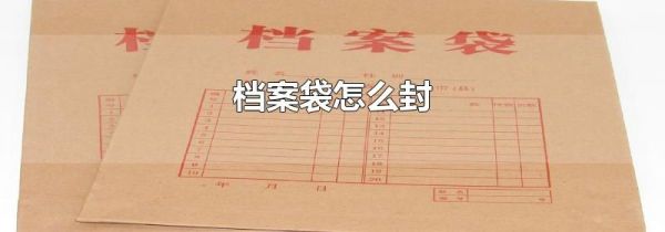 档案袋怎么封