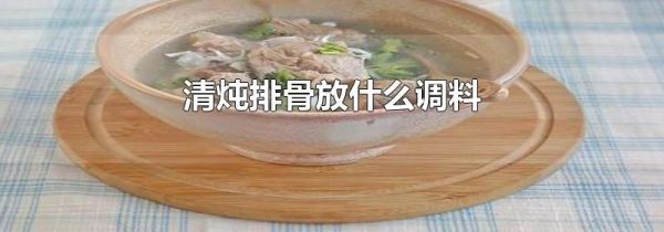 清炖排骨放什么调料