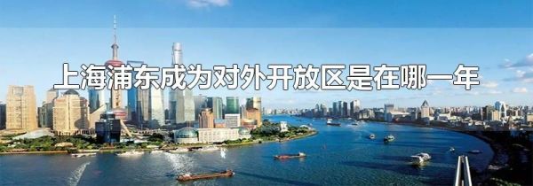 上海浦东成为对外开放区是在哪一年