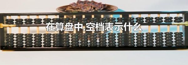 在算盘中,空档表示什么