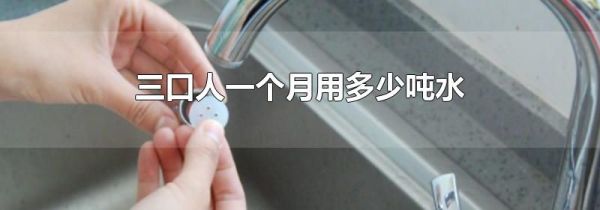 三口人一个月用多少吨水