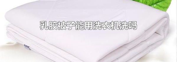 乳胶被子能用洗衣机洗吗