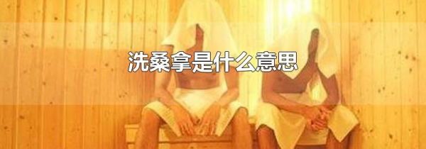 洗桑拿是什么意思
