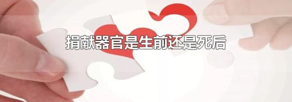 捐献器官是生前还是死后