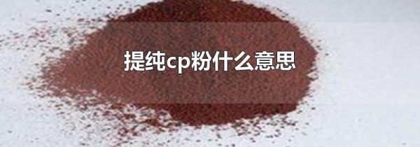 提纯cp粉什么意思