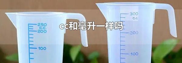 cc和毫升一样吗