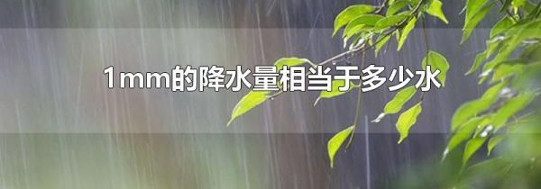 1mm的降水量相当于多少水