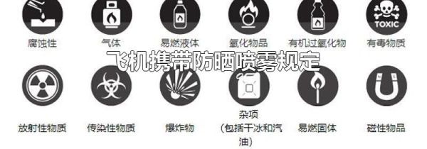飞机携带防晒喷雾规定