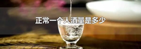 正常一个人酒量是多少