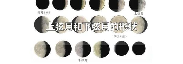 上弦月和下弦月的形状