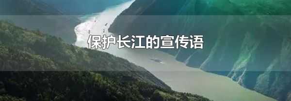 保护长江的宣传语