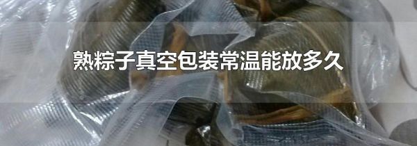 熟粽子真空包装常温能放多久