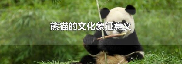 熊猫的文化象征意义