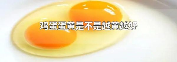 鸡蛋蛋黄是不是越黄越好