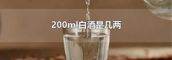 200ml白酒是几两