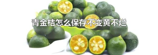 青金桔怎么保存不变黄不烂