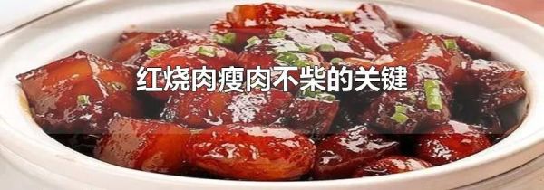 红烧肉瘦肉不柴的关键