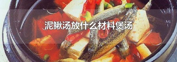 泥鳅汤放什么材料煲汤