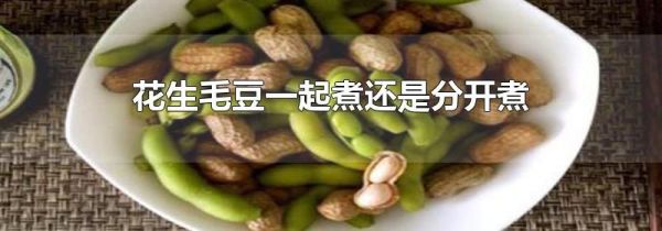 花生毛豆一起煮还是分开煮
