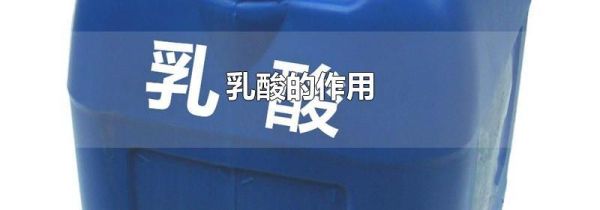 乳酸的作用