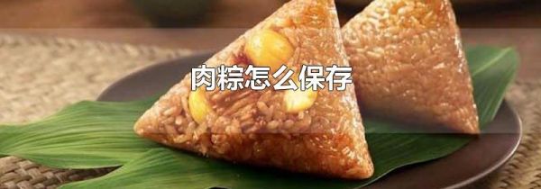 肉粽怎么保存
