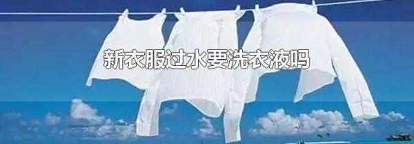 新衣服过水要洗衣液吗