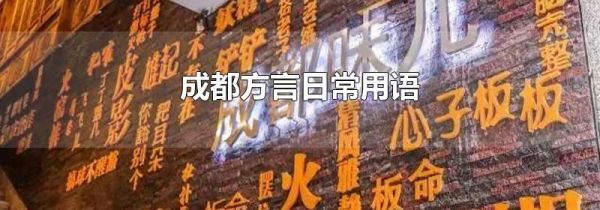 成都方言日常用语