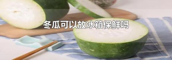 冬瓜可以放冰箱保鲜吗