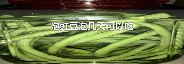 泡豇豆泡几天可以吃