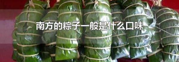南方的粽子一般是什么口味