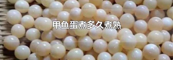 甲鱼蛋煮多久煮熟