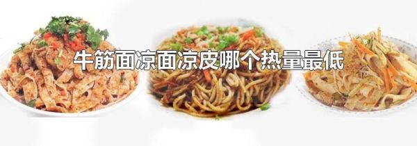 牛筋面凉面凉皮哪个热量最低