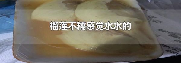 榴莲不糯感觉水水的