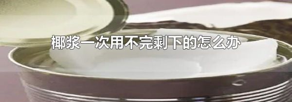 椰浆一次用不完剩下的怎么办